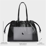 Asisi Tote Black- Luxury Italian Leather Handbag Work Tote Laptop