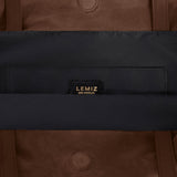 Asisi Tote Chocolate Suede- Luxury Italian Leather Handbag Work Tote Interior