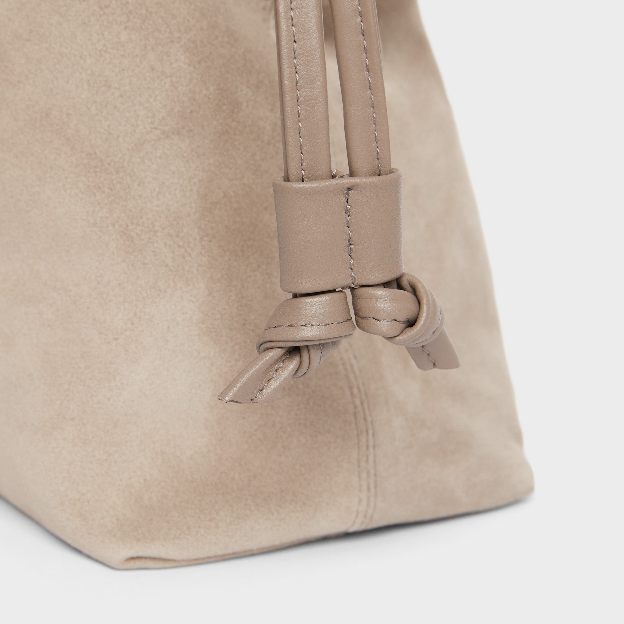 Asisi Tote Clay Suede- Luxury Italian Leather Handbag Work Tote detail