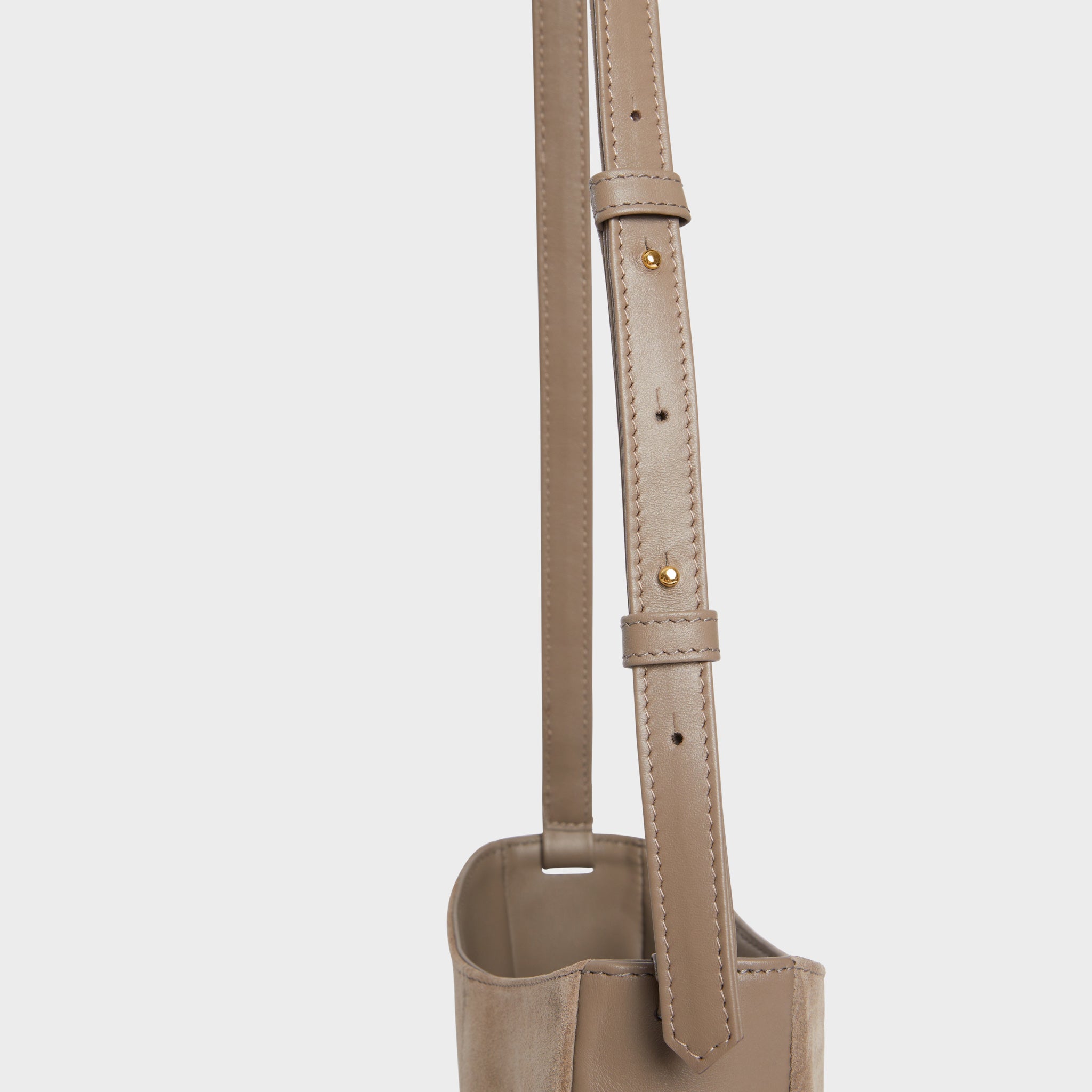 Ruby_Crossbody_Clay Suede_Luxury_Italian_Handbag_Adjustable_details