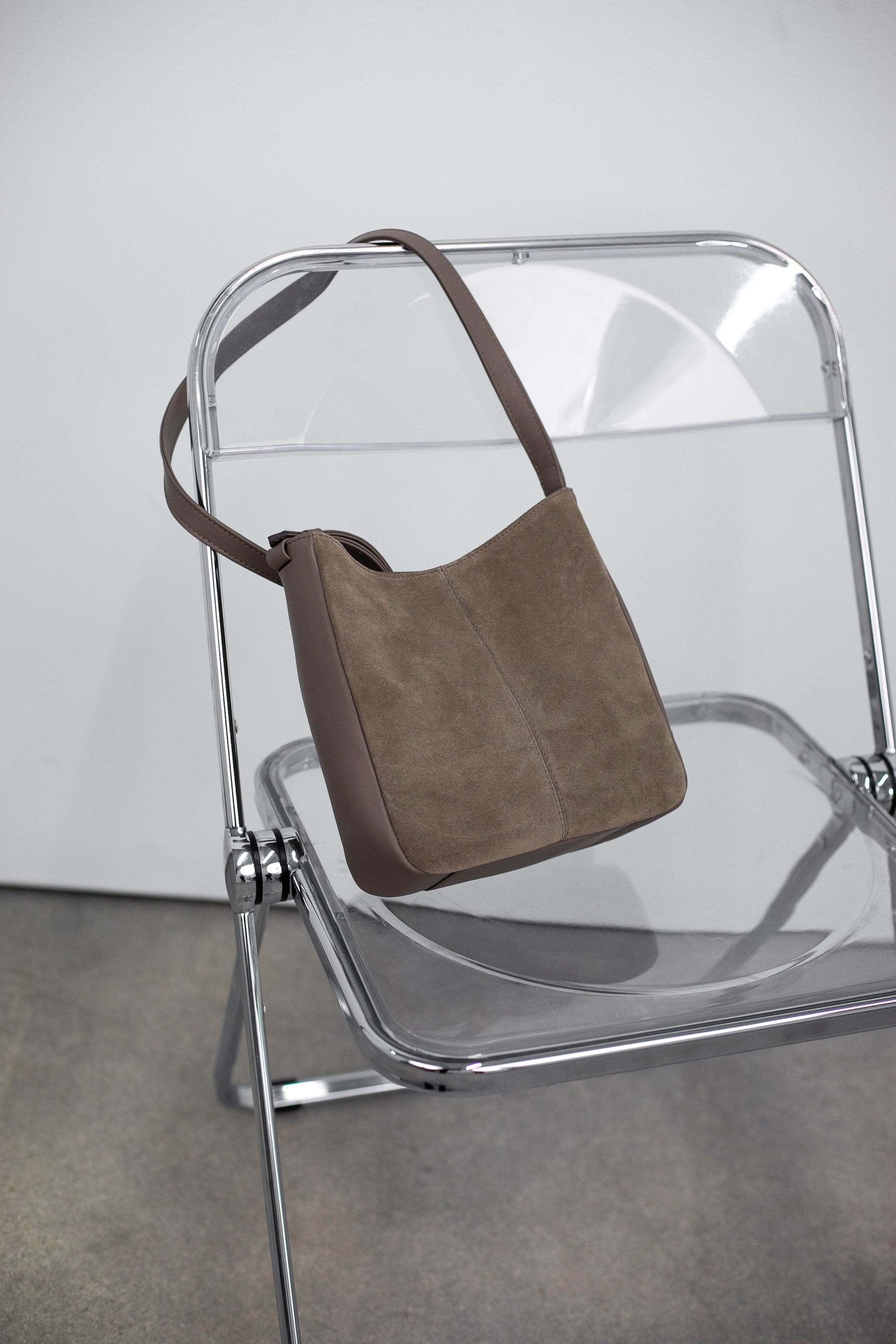 Ruby_Crossbody_Clay Suede_Luxury_Italian_Handbag_Adjustable_product shot
