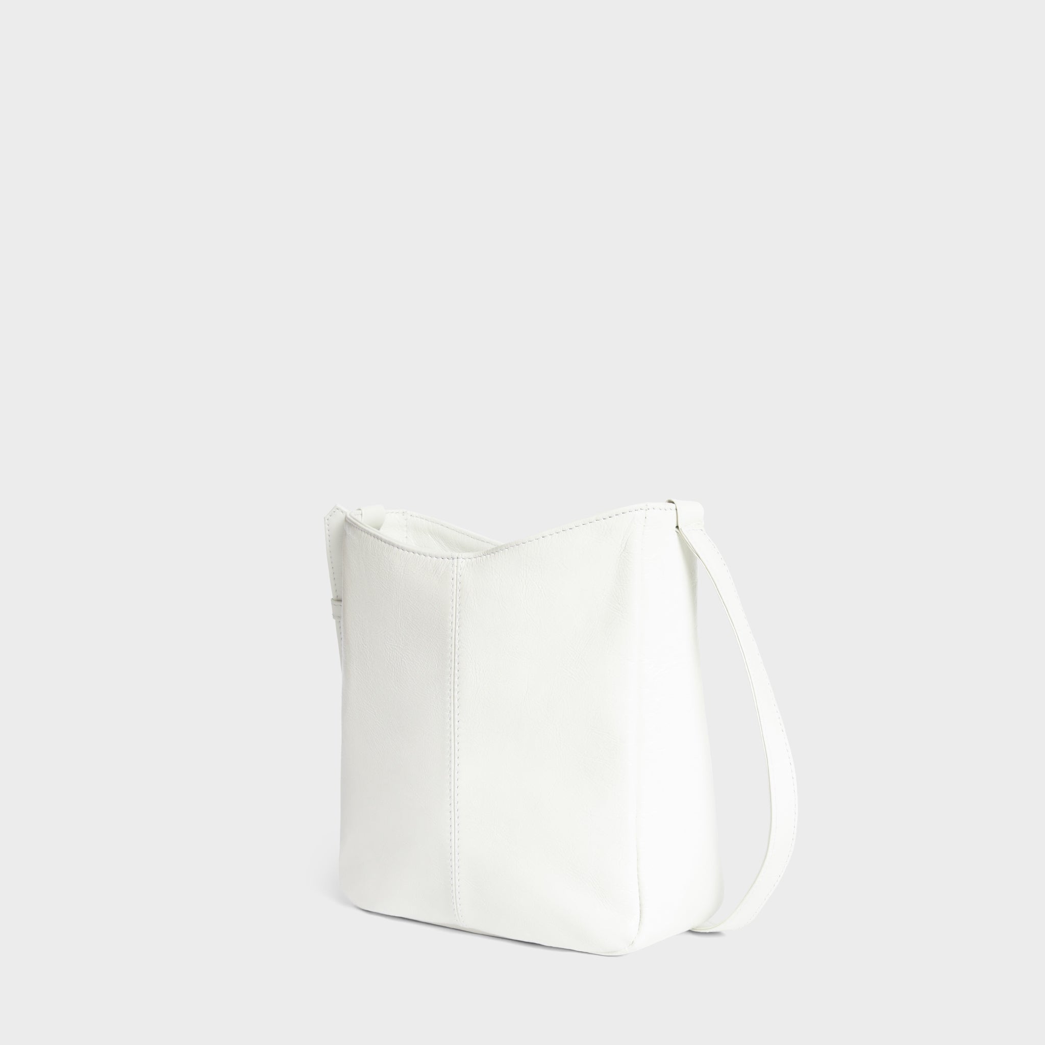 Ruby_Crossbody_White-Luxury-Italian-Handbag-Adjustable Crossbody- three quarter