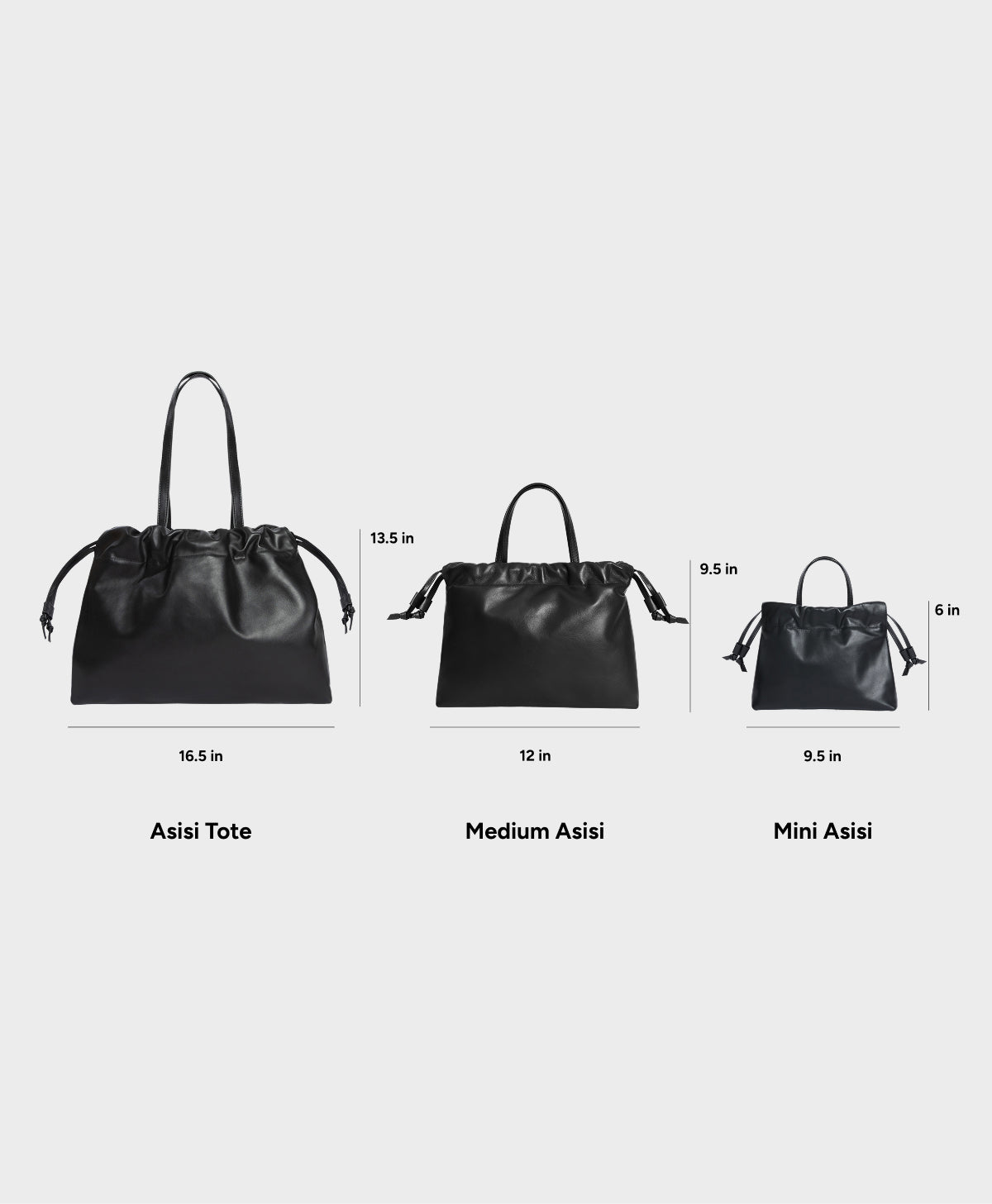 Black Asisi Tote - Italian Leather tote bag | LEMIZ